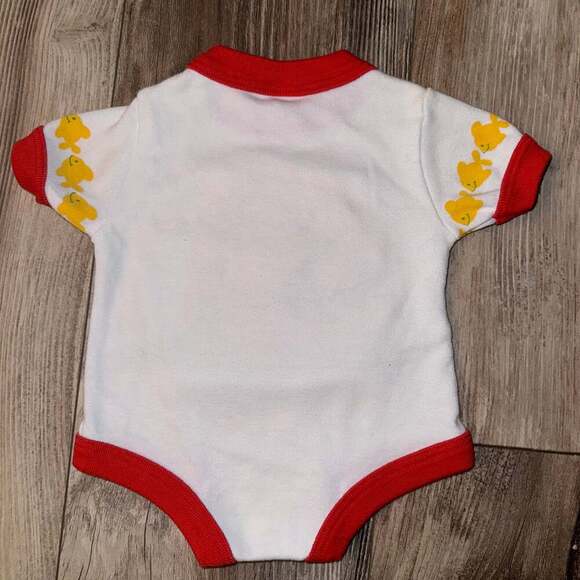 VTG Disney Babies 1984 Mickey Mouse Pluto Fishing One Piece Size 0-6 months - Picture 3 of 5